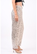 Pantaloni Dama Selected Slflucille Mw Ankle Sequins Silver